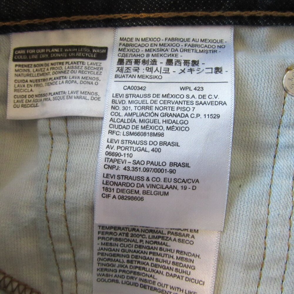 Levi's Dark Wash Blue 31 502 Straight Leg Jeans - Picture 6 of 6